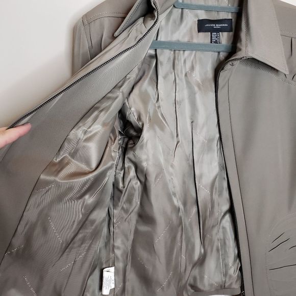 Javier Simorra Zip Front Water Resistant Blazer US 8 - Picture 3 of 8